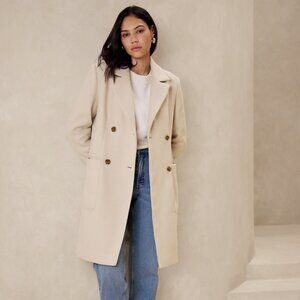 Banana Republic Classic Coat - Cream - NWT